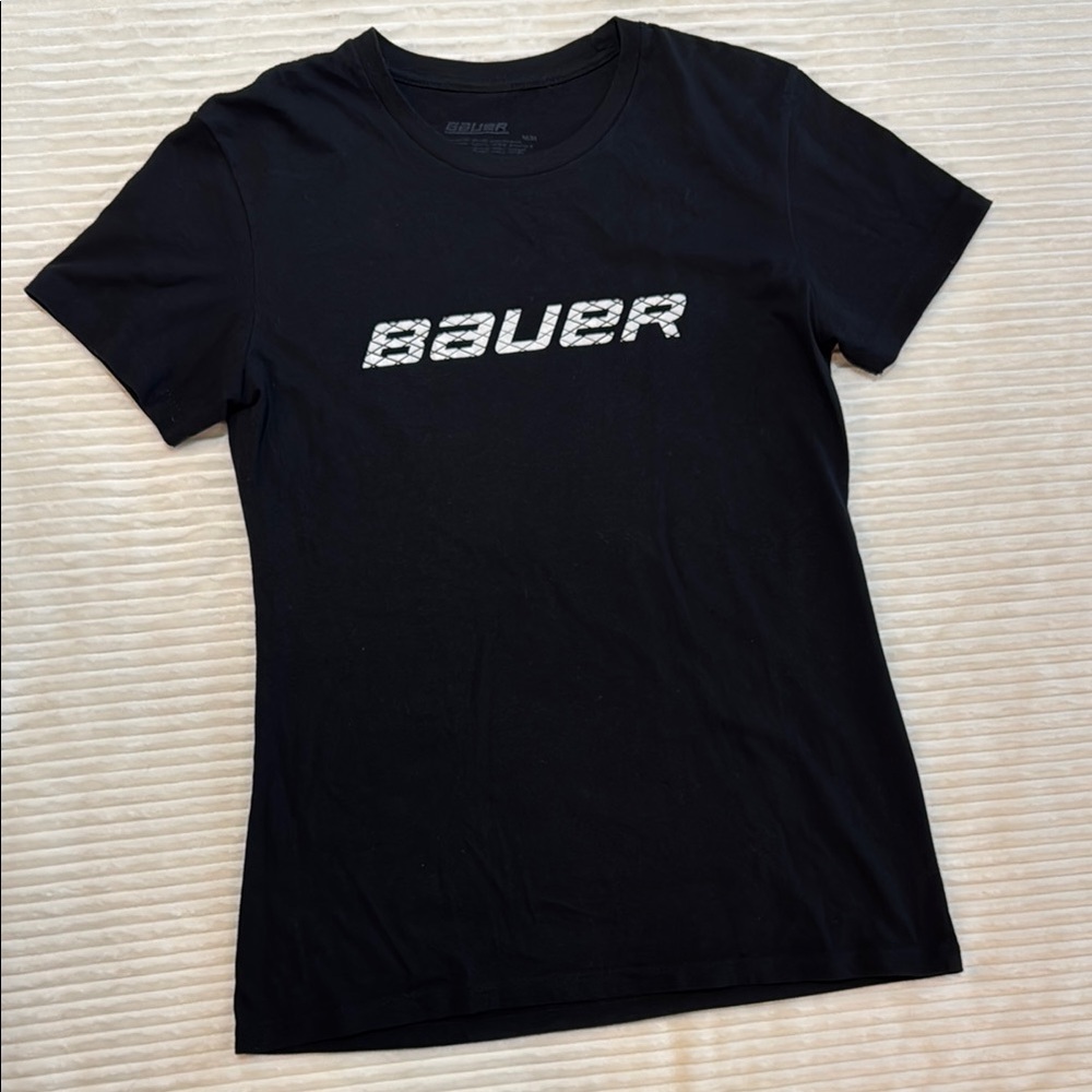 Bauer Black Women's Short Sleeve T-Shirt Top Medium